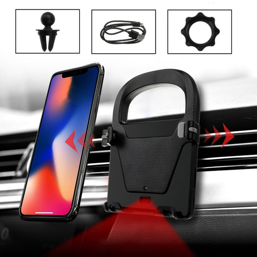 Auto USB IR Infrared Charger - Intelligent Motion Car Air Vent Holder for Smartphones - Ideal Solution for Handsfree, On The Move Charging - Shopsta EU