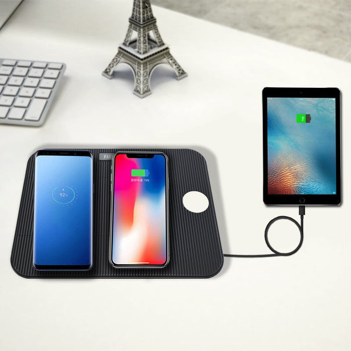 Bakeey 10W 7.5W 4-in-1 - Foldable Wireless Charging Dock Station Stand for Mobile Phones - Ideal for Multiple Devices and Easy Storage - Shopsta EU