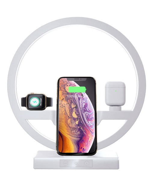 BAKEEY 3 in 1 10W - Wireless Charging Desk Lamp with LED Night Light and Qi Magnet - Ideal for iPhone 11, 12, 13 Users who Desire Multifunctional Convenience - Shopsta EU