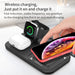 Bakeey 3 in 1 15W - Wireless Charger Desktop Stand, Fast Charging, Foldable Bedside Universal Compatibility - Ideal for iPhone 14 Pro Max, Apple Watch, and Earphones - Shopsta EU