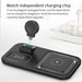 Bakeey 3 in 1 15W - Wireless Charger Desktop Stand, Fast Charging, Foldable Bedside Universal Compatibility - Ideal for iPhone 14 Pro Max, Apple Watch, and Earphones - Shopsta EU