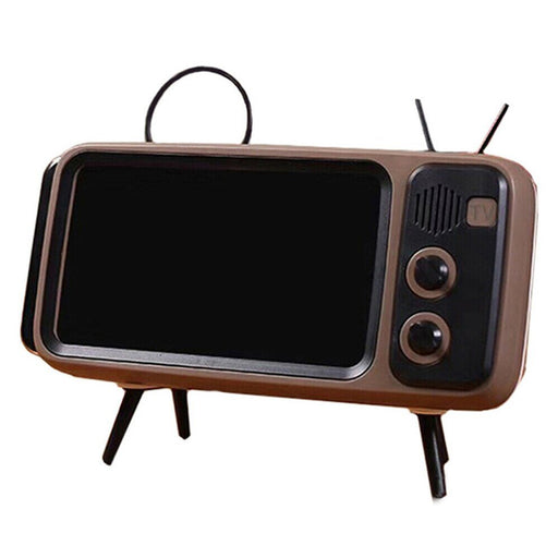 Bakeey Mini Retro TV Pattern Desktop Stand - Cell Phone Holder, Lazy Bracket, Compatible with 4.7 to 5.5 inch Mobile Phones - Ideal for Watching Videos & Shows Hands-free - Shopsta EU