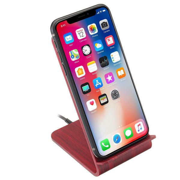 Bakeey Qi - Wooden Wireless Charger Desktop Holder for iPhone X, 8, 8Plus, Samsung S8, S7 Edge, Note 8 - Ideal for Keeping Your Devices Charged and Organized - Shopsta EU