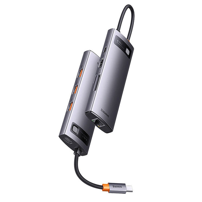 Baseus 8 in 1 Type-C Docking Station - USB3.1*3, PD100W, 4K@60Hz HDMI, 1000M RJ45, SD/TF Card Reader - Multifunctional USB-C Hub Adaptor for PC Laptops - Shopsta EU