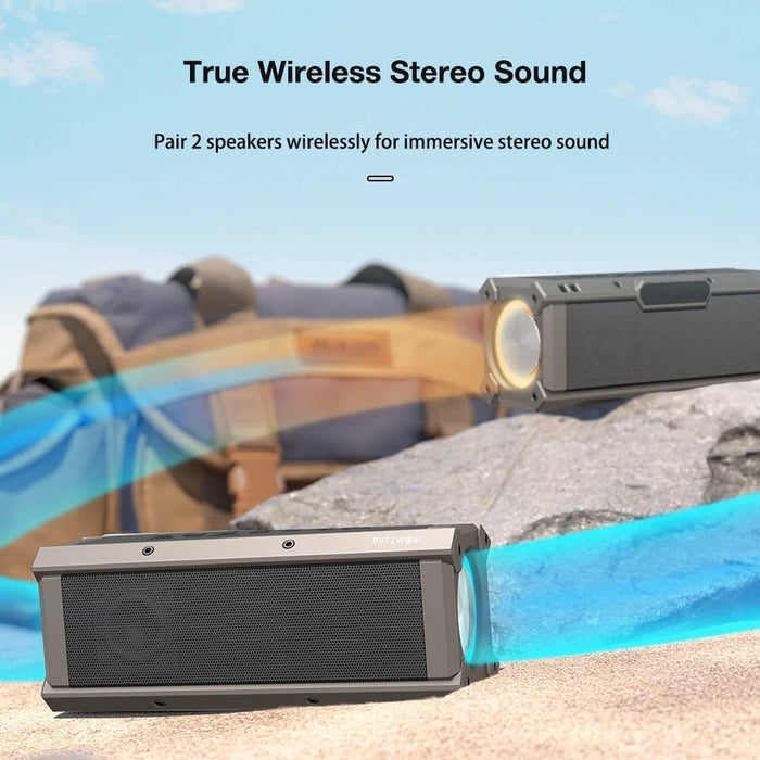BlitzWolf® BW-WA3 100W Bluetooth Speaker Portable Speakers Quad Drivers Dual Diaphragm Deep Bass RGB Light TWS 5000mAh Outdoors Wireless Speaker - Shopsta EU