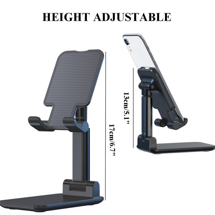 CCT4 Universal Folding Telescopic Stand - Desktop Mobile Phone and Tablet Holder for iPad Air, iPhone 12 XS 11 Pro, POCO X3 NFC - Ideal for Hands-Free Viewing and Video Calls - Shopsta EU