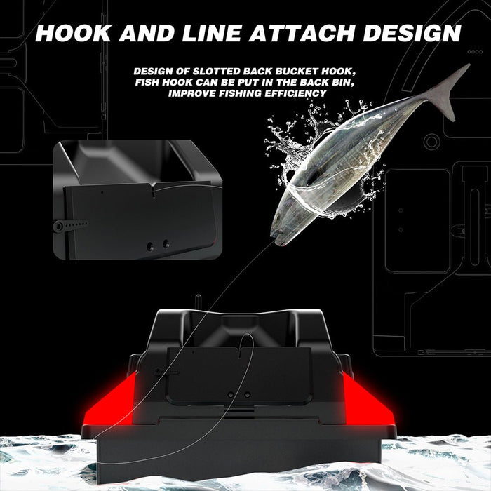 Flytec V020 RTR - 2.4G 4CH GPS Fishing Bait RC Boat with 500m Distance, 40 Positioning Points, and LED Lights - Perfect for Anglers Seeking Automatic Return and Intelligent Navigation - Shopsta EU