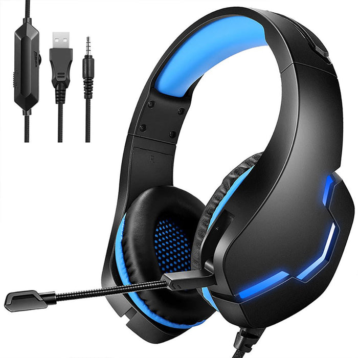 GH10 Gaming Headset - 40mm Driver Unit, USB 3.5mm Wired Bass, Stereo Video for PS4, Computer & PC - Perfect for Gamers & Video Enthusiasts - Shopsta EU
