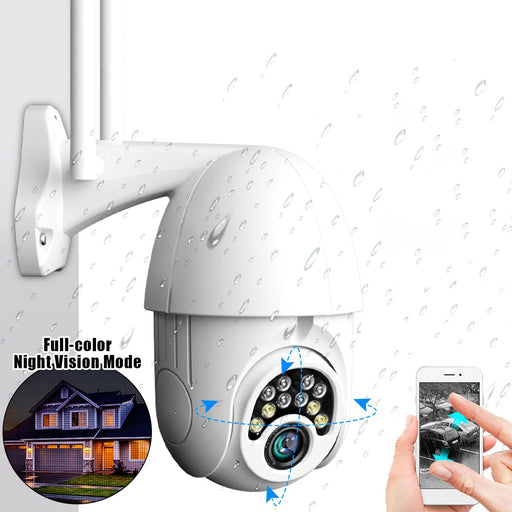 GUUDGO 10LED 5X Zoom HD 2MP - IP Security Camera WiFi Wireless 1080P Outdoor PTZ Waterproof Night Vision ONVIF - Ideal for Home Surveillance and Safety - Shopsta EU