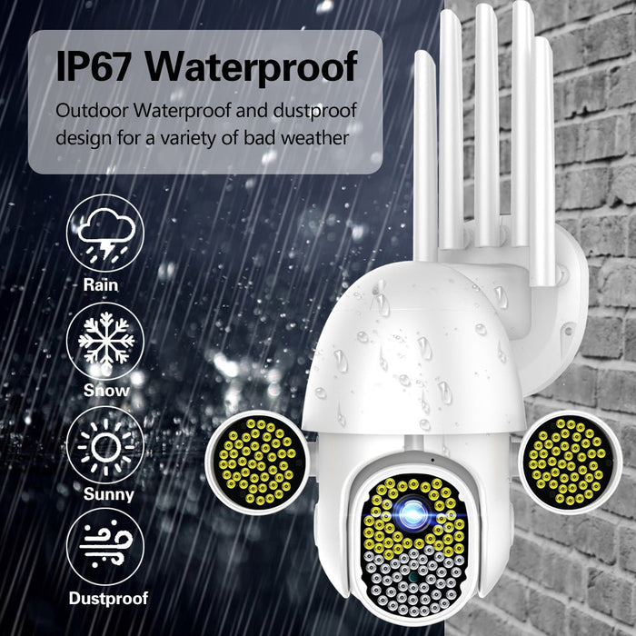 Guudgo 172 LED 1080P 2MP IP Camera - Outdoor Speed Dome, Wireless Wifi, IP66 Waterproof, 360° Pan Tilt Zoom, IR Network - Ideal for CCTV Surveillance Security Enhancement - Shopsta EU