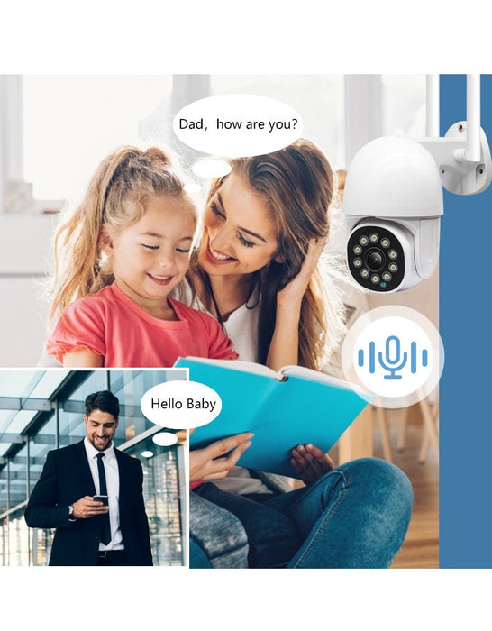 GUUDGO HD 1080P WIFI IP Camera - 10 LED Lights, Two Way Audio, H.264 PTZ, Auto Tracking, Night Vision - Perfect for Home Security and Surveillance - Shopsta EU
