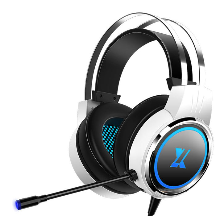 Heir Audio X8 Gaming Headset - 7.1 Channel, 50mm Unit, RGB Colorful Lights, 4D Surround Sound, 360° Noise Reduction Mic - Comfortable Ergonomic Design for Gamers & Immersive Audio Experience - Shopsta EU