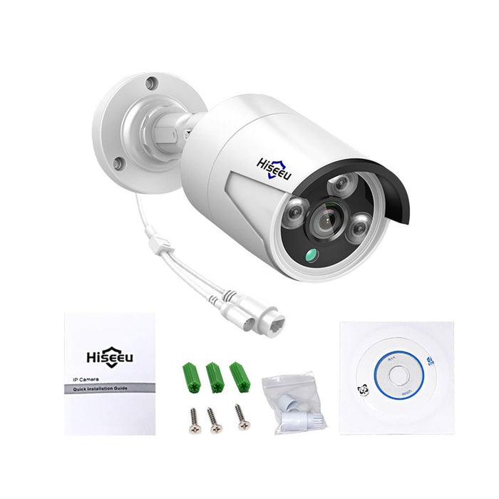 Hiseeu HB615 H.265 5MP - Outdoor Waterproof IP66 Security IP Camera with POE ONVIF & P2P Video Capability - Perfect for Home and Business Surveillance - Shopsta EU