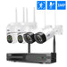 Hiseeu Wireless 8CH 4PCS 3MP - Two-Way Audio Security PTZ 5X Digital Zoom, Outdoor Bullet WIFI IP Cameras, Waterproof CCTV Kit - Ideal for Home Surveillance and Property Protection - Shopsta EU