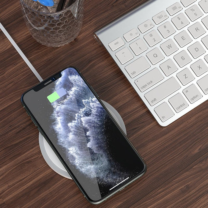 HOCO CW26 Wireless Charger - Fast Charging 7.5W / 10W / 15W Compatibility with iPhone 14 Pro Max, Samsung, Xiaomi 13, TWS Headsets - Ideal for Seamless and Convenient Device Charging - Shopsta EU