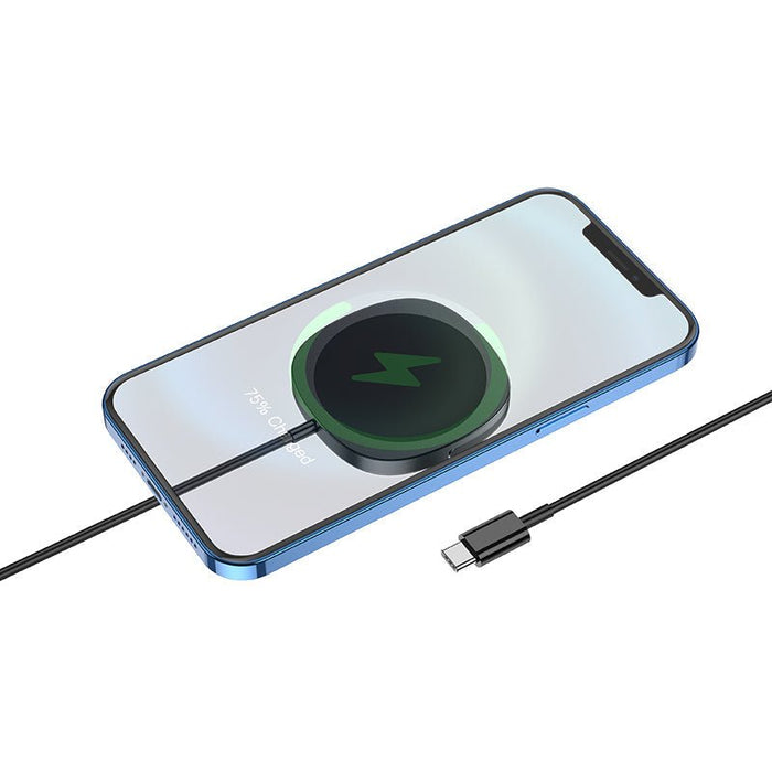 HOCO CW35 - 15W Magnetic Holder PD Fast Charging Wireless Charger for iPhone 12 Series, Samsung Galaxy S21 & More - Perfect for Huawei Mate40, OnePlus 9 Pro Users & Smartphone Enthusiasts - Shopsta EU