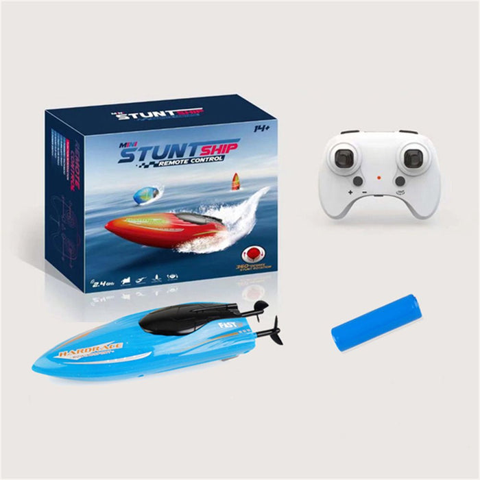 JJRC S8 RTR Mini Speedboat - 2.4G RC Stunt Boat with LED Light & 360° Rotation - Waterproof Remote Control Racing Toy for Kids & Children - Shopsta EU