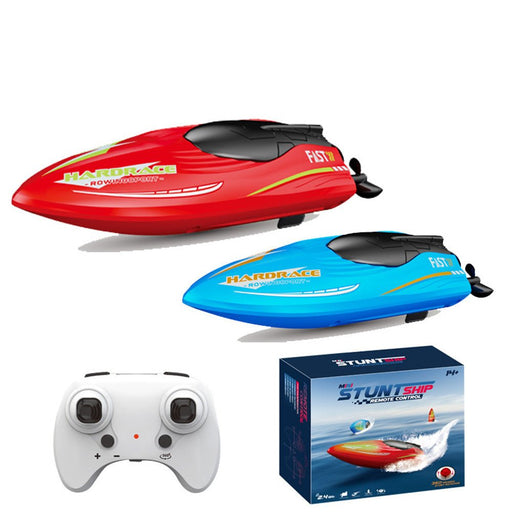 JJRC S8 RTR Mini Speedboat - 2.4G RC Stunt Boat with LED Light & 360° Rotation - Waterproof Remote Control Racing Toy for Kids & Children - Shopsta EU