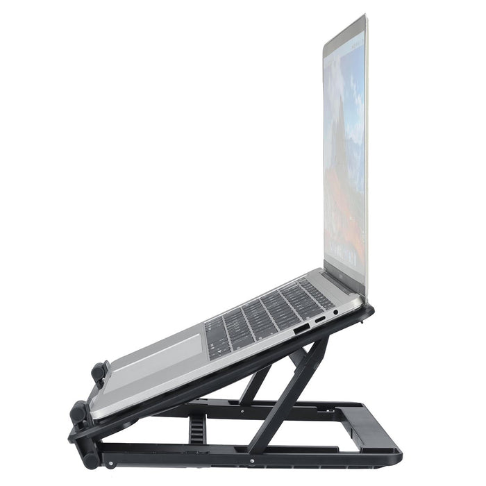 Macbook Desktop Stand with Double Cooling Fan - Multifunctional Folding Laptop, Tablet, Mobile Phone Holder - Ideal for Efficient Workspace Organisation - Shopsta EU