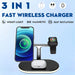 Magnetic Wireless Holder 15W - 3-in-1 Fast Charging Charger, Compatible with AirPods, iWatch, iPhone, and Other Smartphones - Perfect for Tech-Savvy Individuals Always on the Go - Shopsta EU