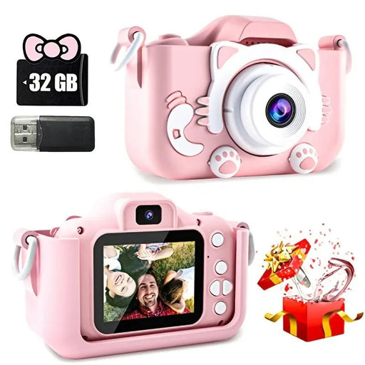 Mini Camera Kids Camera Toys For Boys/Girls, Kids Digital Camera For Toddler With Video, with 32GB SD Card, Best Birthday Gifts - Shopsta EU