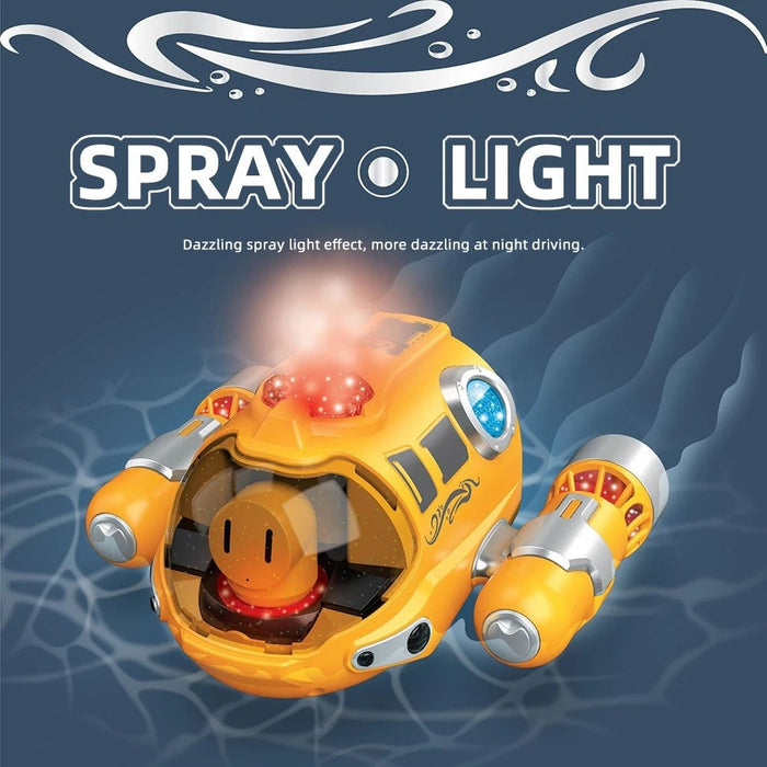 Mini RC Speedboat - 2.4G Submarine with Spray Light & Waterproof Rechargeable Features - Ideal Electric Remote Control Water Toy Gift for Children - Shopsta EU