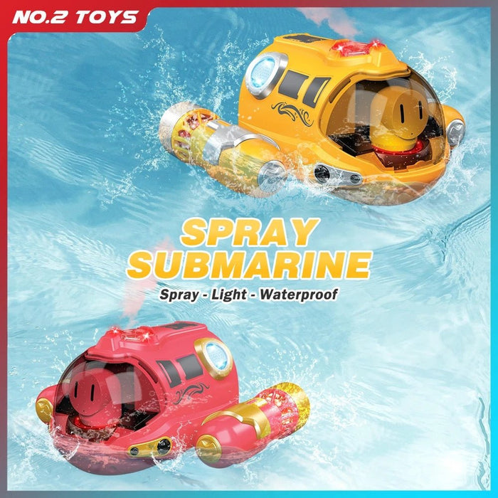 Mini RC Speedboat - 2.4G Submarine with Spray Light & Waterproof Rechargeable Features - Ideal Electric Remote Control Water Toy Gift for Children - Shopsta EU