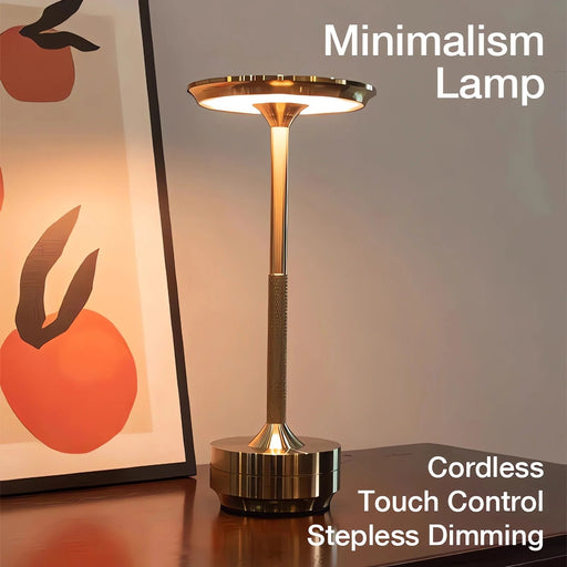 Minimalism Cordless Lamp with Touch Control Modern Design Lamp Nordic Desk Stepless Dimming Lamp Aluminium LED Eye Protection - Shopsta EU