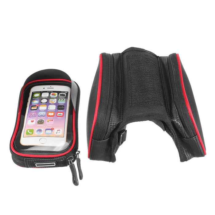 Mobile Phone Bicycle Front Bag - 6.2" Touch Screen Frame Case, Bilateral Tube Bag - Ideal for Cyclists Needing Easy Phone Access - Shopsta EU