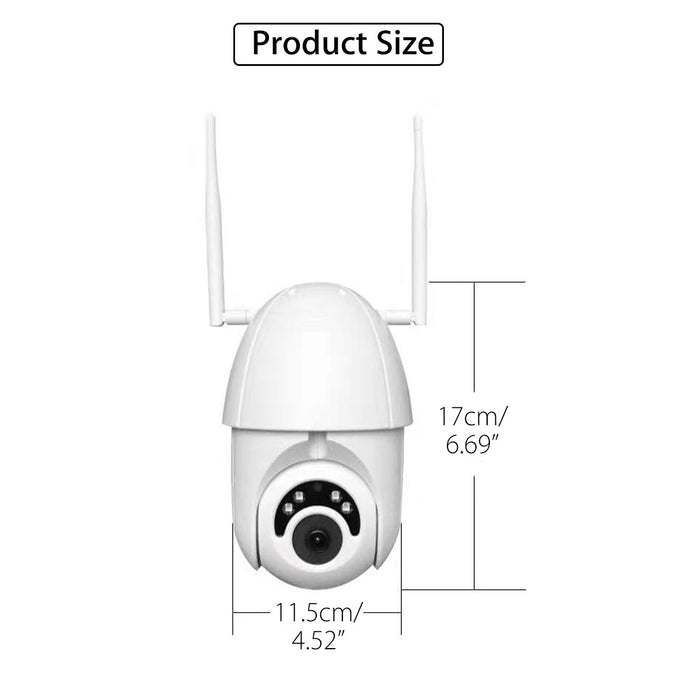 Outdoor PTZ Speed Dome IP Camera - 1080P HD, Pan Tilt, IR WiFi, Night Vision, Waterproof - Ideal for Home Security and Surveillance - Shopsta EU