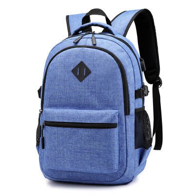 Oxford Cloth Backpack - USB Charging, Anti-theft, Casual Men's Laptop Bag - Perfect for Daily Commute & Travel Security - Shopsta EU