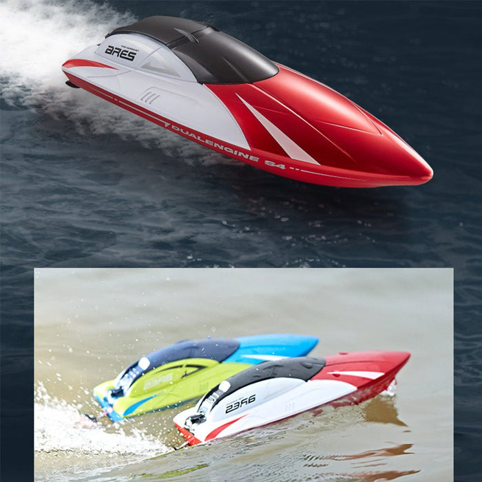 S4 2.4G RC Boat - High Speed LED Light Speedboat, Waterproof 15km/h Electric Racing Vehicle for Lakes & Pools - Perfect Remote Control Toy for Kids & Adults - Shopsta EU