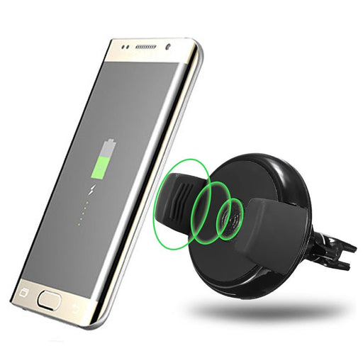 Samsung S8 S7 Compatible - Qi Wireless Air Vent Car Mount Charger Dock Holder - Designed for Easy Charging on the Go - Shopsta EU