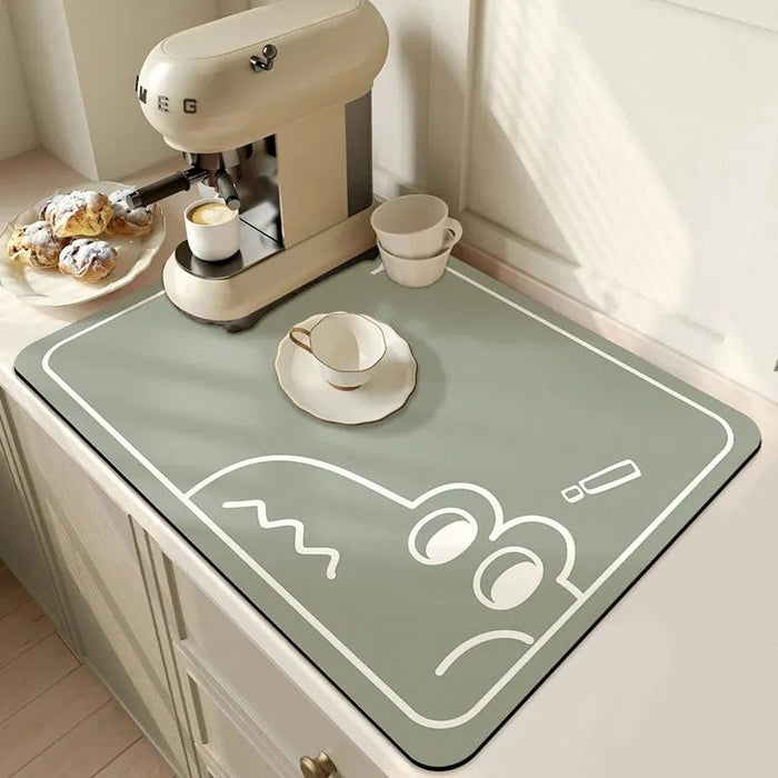 Super Absorbent Large Kitchen Absorbent Mat Antiskid Draining Coffee Dish Drying Mat Quick Dry Bathroom Drain Pad Tableware Mat - Shopsta EU