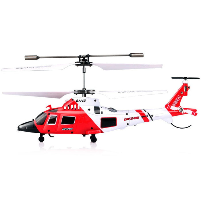 Syma S111G Helicopter - 3.5CH 6-Axis Gyro RC, Ready to Fly - Perfect for Children & Beginners to Enjoy Indoor Flying - Shopsta EU