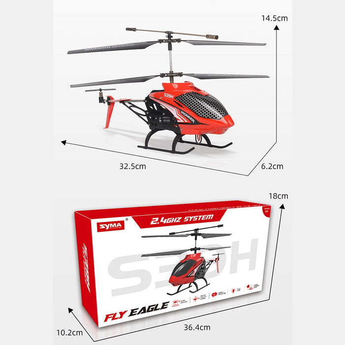 SYMA S39H 2.4G - 3.5CH Mini RC Helicopter with Gyro and Anti-Collision Features - Ideal for Kids, Beginners, and Indoor Play - Shopsta EU