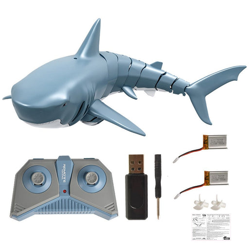 T11B Electric RC Boat - 2.4G 4CH Shark Animal RTR Model Toy, Includes Two Batteries - Perfect for Kids and Shark Lovers - Shopsta EU