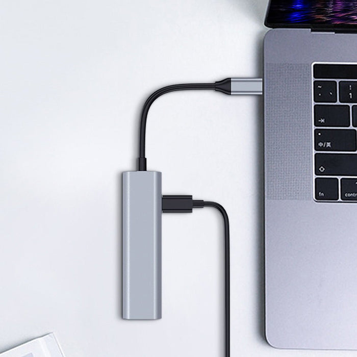 Type-C Docking Station - 4-in-1 USB-C Hub Splitter Adaptor with USB2.0, USB3.0, PD100W, 4K@30Hz HDMI, Multiport Hub and Dissipation Hole - Perfect for MacBook and Laptop Users - Shopsta EU