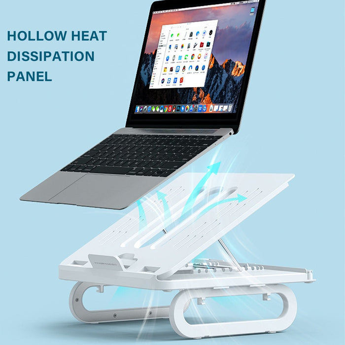Universal Multifunctional Stand - 4 USB 3.0 Ports, 10-Gear Height Adjustment, Heat Dissipation, for 12-18 inch Devices - Ideal for Macbook and Desktop Users Needing Bracket Holders - Shopsta EU