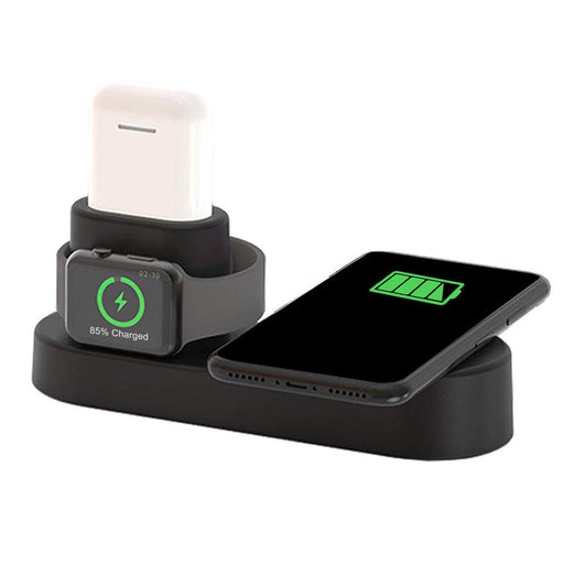 US Plug 4-in-1 Qi - Wireless Charger and Charging Station for Smartphones, Apple Watch Series, and Apple AirPods - Perfect Charging Solution for Tech-Savvy Individuals - Shopsta EU