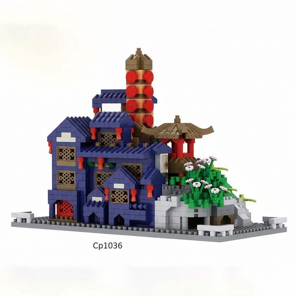 1816-piece Hongyadong Building Set — Mixed Colour Interlocking Bricks, Ages 14+