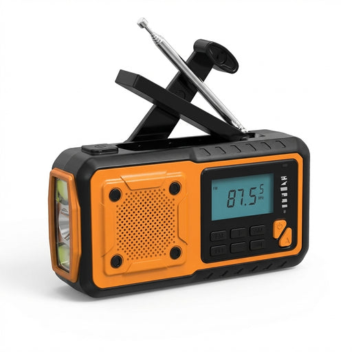 5000mAh Emergency Hand Crank Radio — AM/FM/SW, Solar, USB & NOAA Alerts