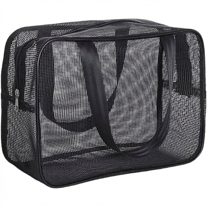 Mesh Toiletries Bag – Portable Shower Caddy & Cosmetic Organiser (S & M)