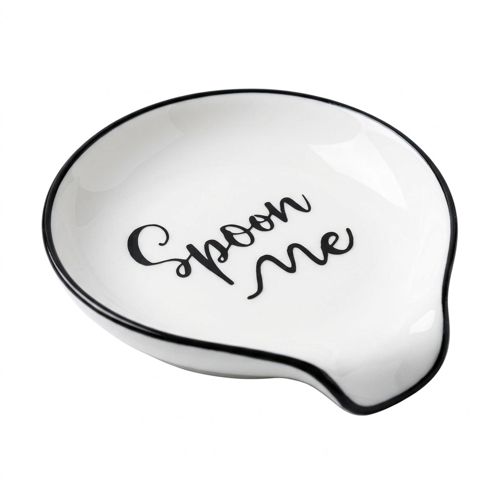 White Ceramic Spoon Holder & Tray – Versatile Kitchen Organiser