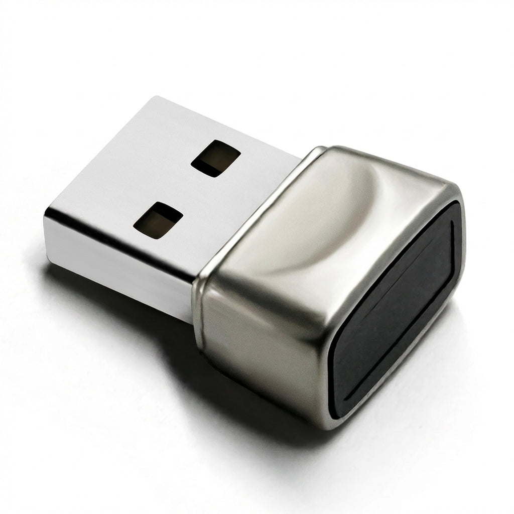 Mini USB Fingerprint Reader for Windows Hello — Metal Biometric Scanner for PC and Laptop