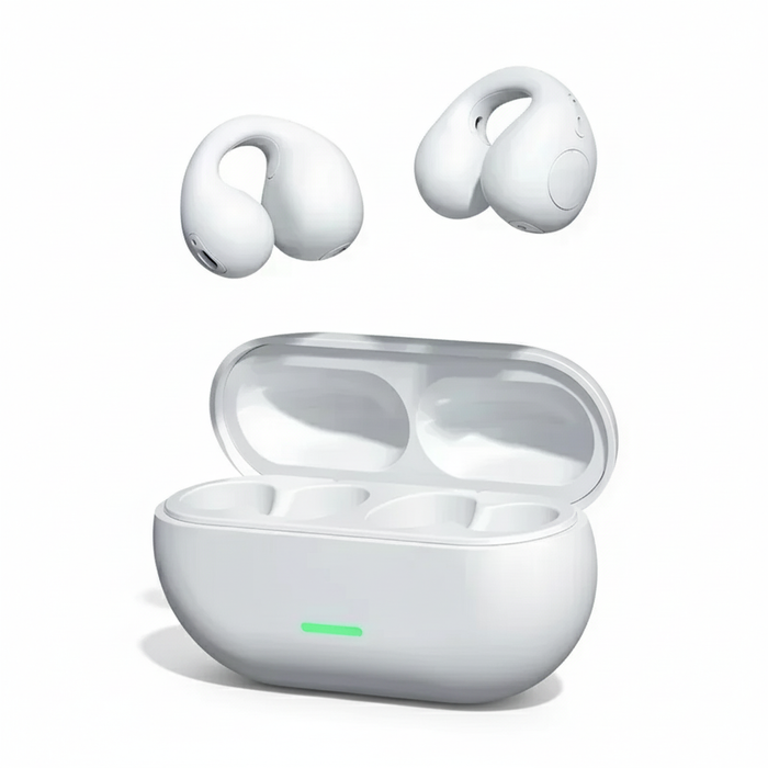 TWS Bluetooth 5.3 Clip-On Air-Conduction Earphones — ENC Calls & Gaming Mode