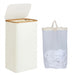 Slim Laundry Hamper — 100L or 160L Bamboo Basket with Removable Washable Bag & Handles