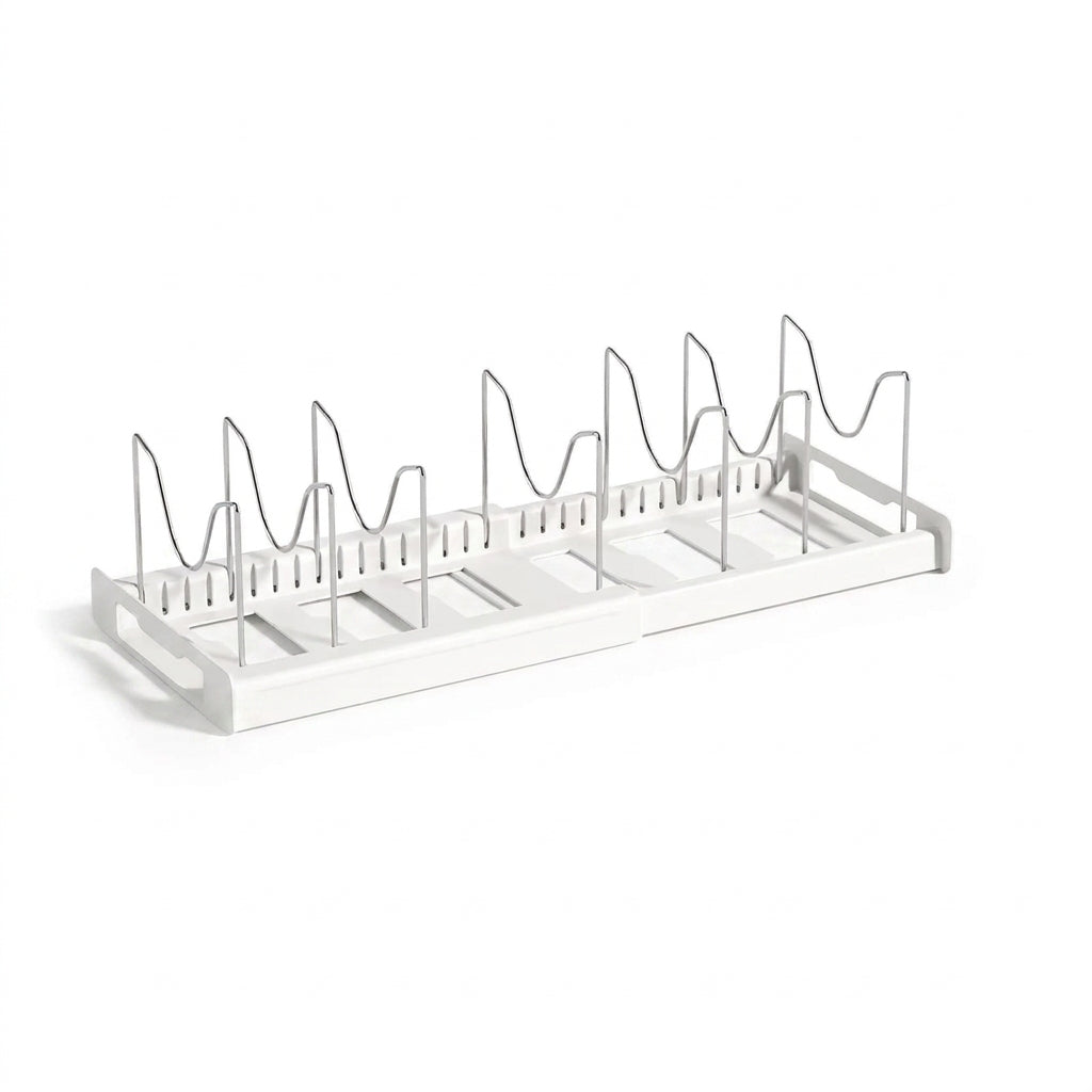 Expandable Kitchen Cabinet Pot Organiser Rack — Adjustable Divider for Pots & Pans