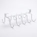 Under-Cupboard Steel Kitchen Rack with Hooks — Paper Towel, Cutting Board & Lid Holder