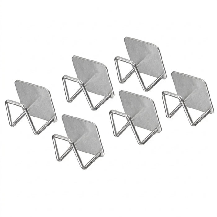 Stainless Steel Non-Perforated Kitchen Rack — Wall-Mounted Pot Lid & Cutting Board Holder